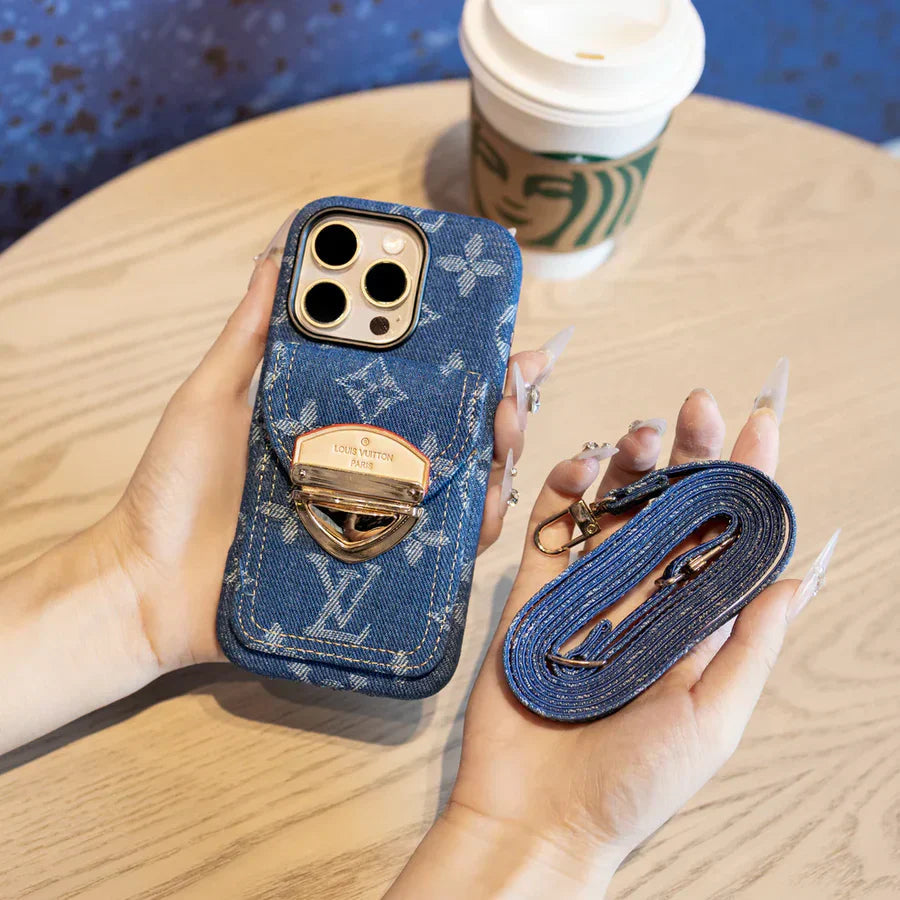 Fashionable denim luxury phone case
