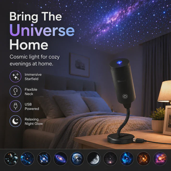 🌌🌠HD Smart Dynamic 5D Holographic Night Light Projector