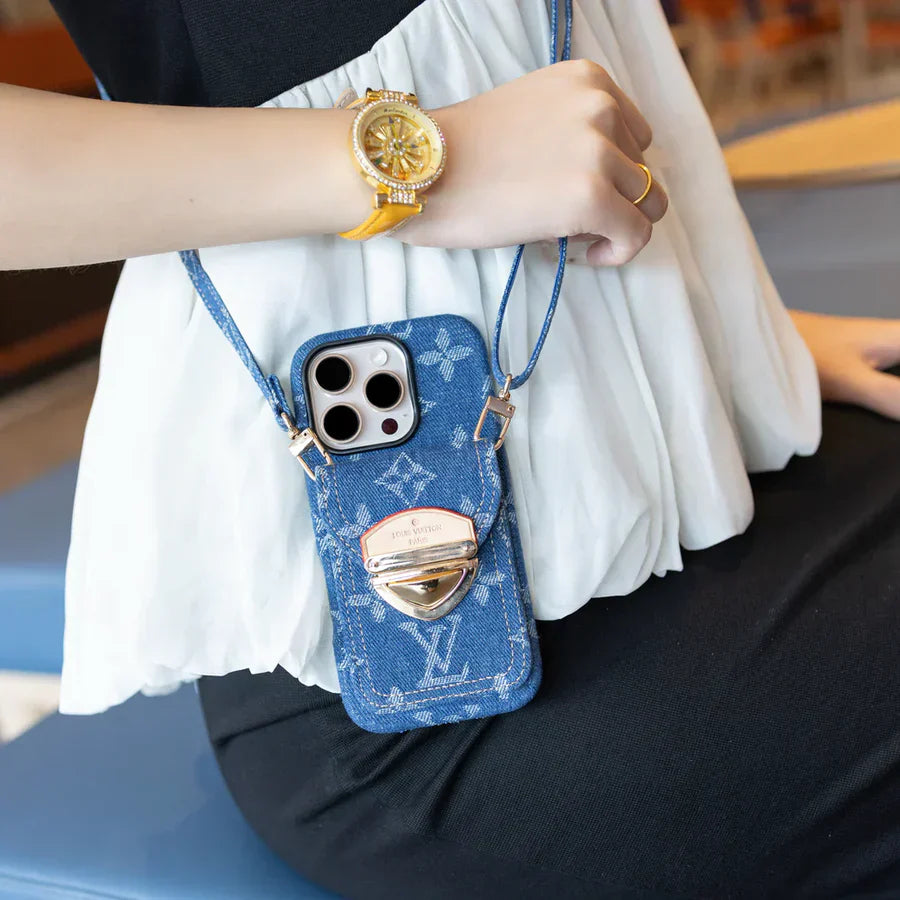Fashionable denim luxury phone case