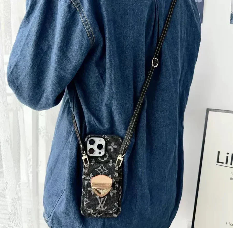 Fashionable denim luxury phone case