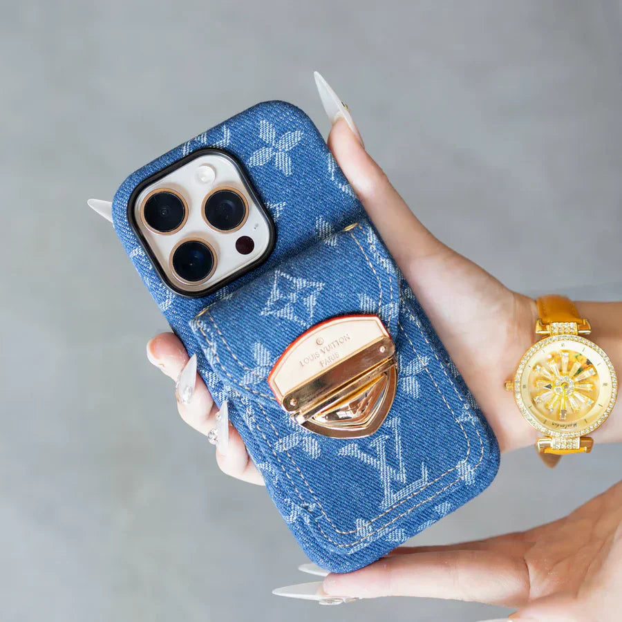 Fashionable denim luxury phone case